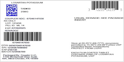 label - 72205 LOSARTAN 25MG